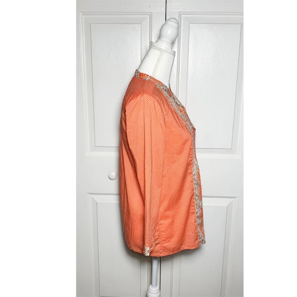 J .CREW Tangerine Cotton Dot Tunic - Picture 2 of 6